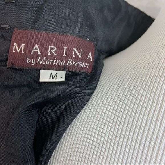 Vtg Marina Bresler Sequin Black Evening Blouse U2 - Picture 6 of 8